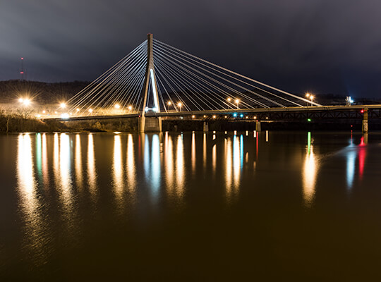 Weirton WV Bridge at Night