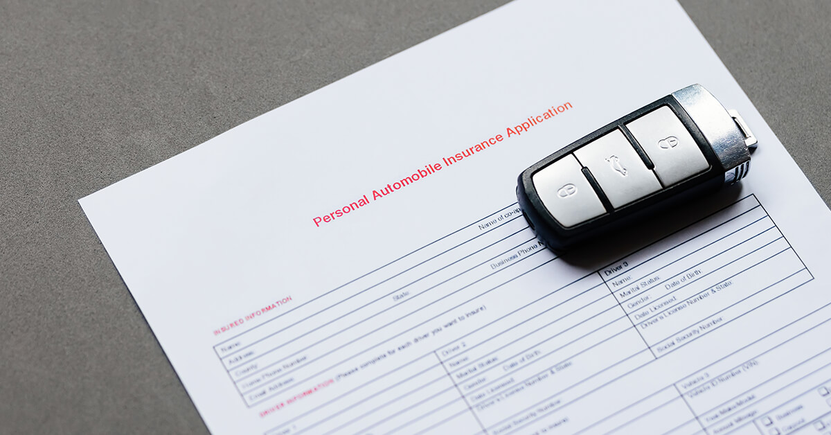 Personal Auto Insurance Application