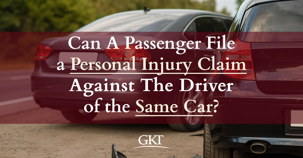 Can A Passenger File A Personal Injury Claim Against The Driver Of the Same Car?